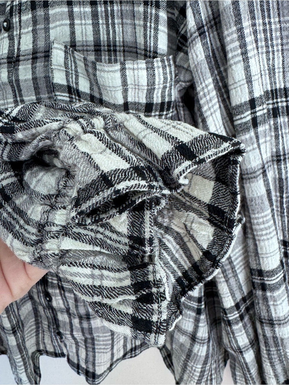 Anthropologie Pilcro Keira Collared Button-Front Blouse Plaid size XL NWT NEW - Picture 6 of 9